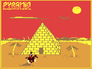 100,000 Pyramid title screen for Commodore 64